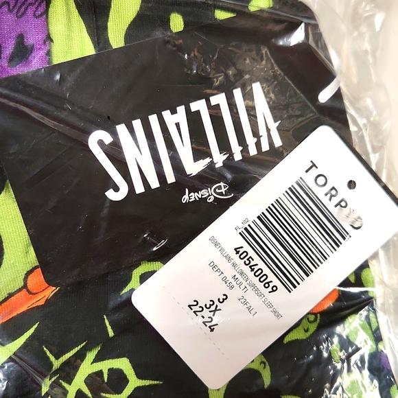❤️NWT VINTAGE TORRID DISNEY VILLAINS HALLOWEEN SUPER SOFT POCKETS SLEEP SHORT - Picture 9 of 14